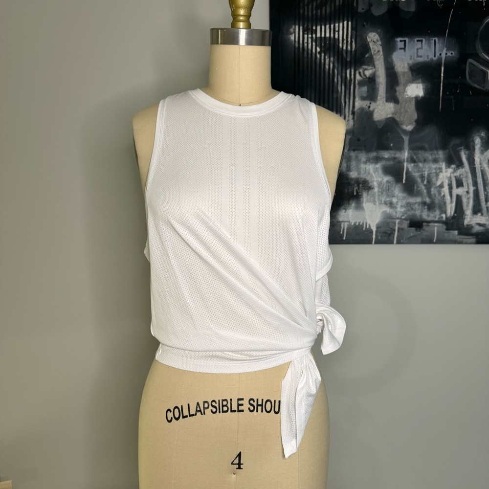 White Tie Adidas Mesh Tank